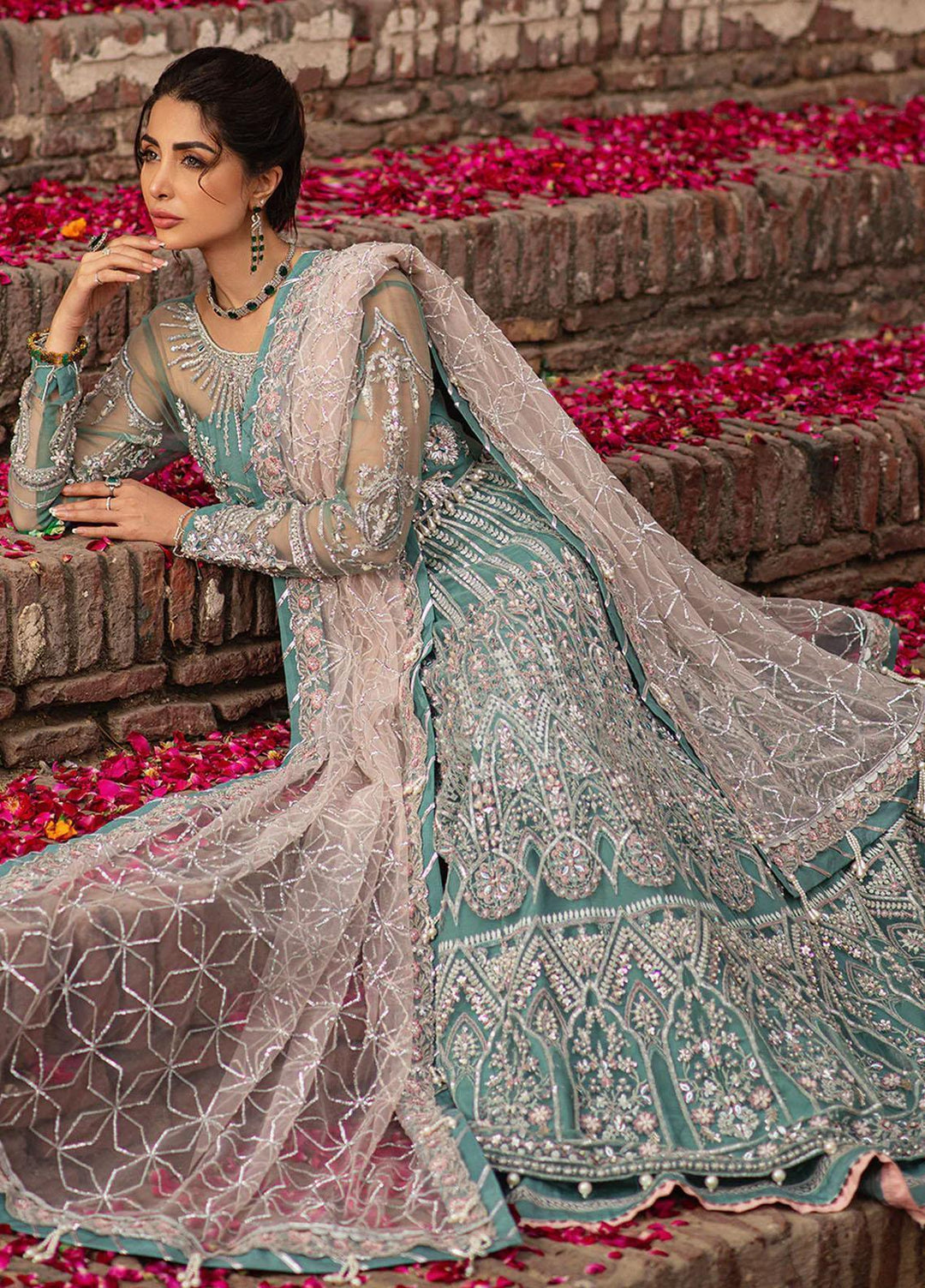 Serene By Mehak Yaqoob Embroidered Net Suits Unstitched 4 Piece MY23SW Sela - Wedding Collection