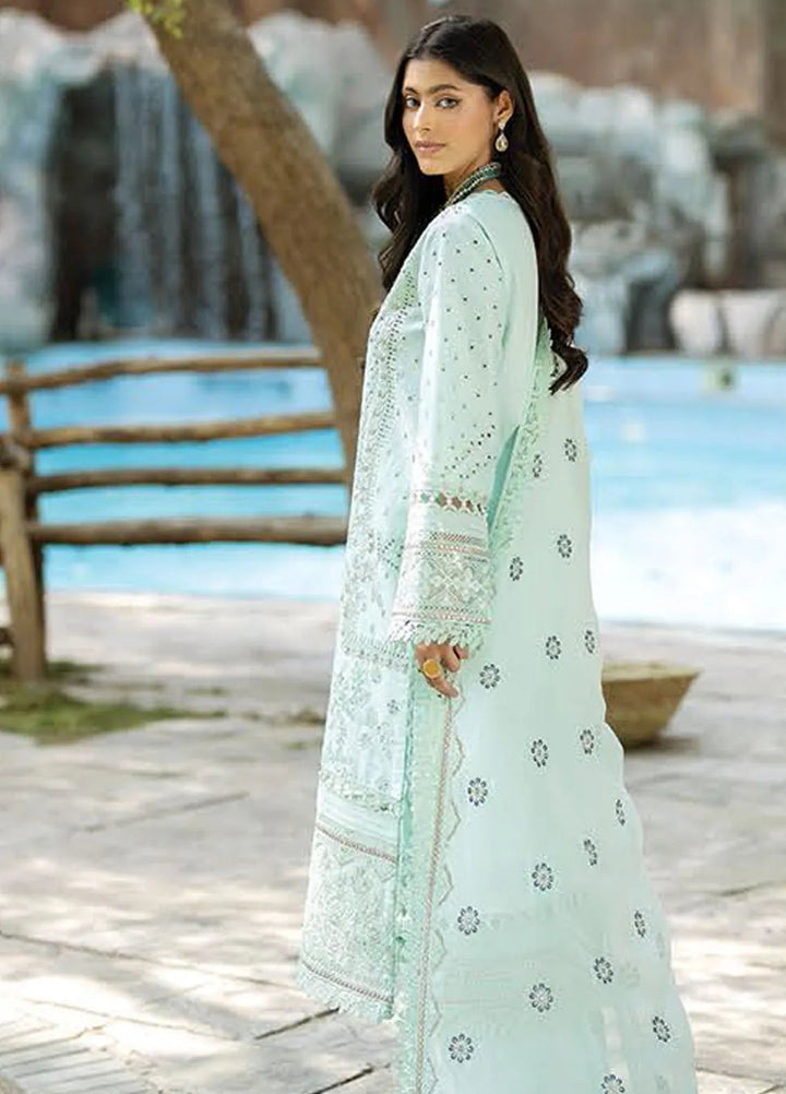 Serene Premium Embroidered Lawn Suit Unstitched 3 Piece SL-65 Aarzoo - Summer Collection