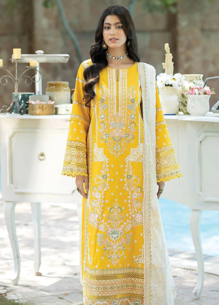 Serene Premium Embroidered Lawn Suit Unstitched 3 Piece SL-66 Zeeba - Summer Collection