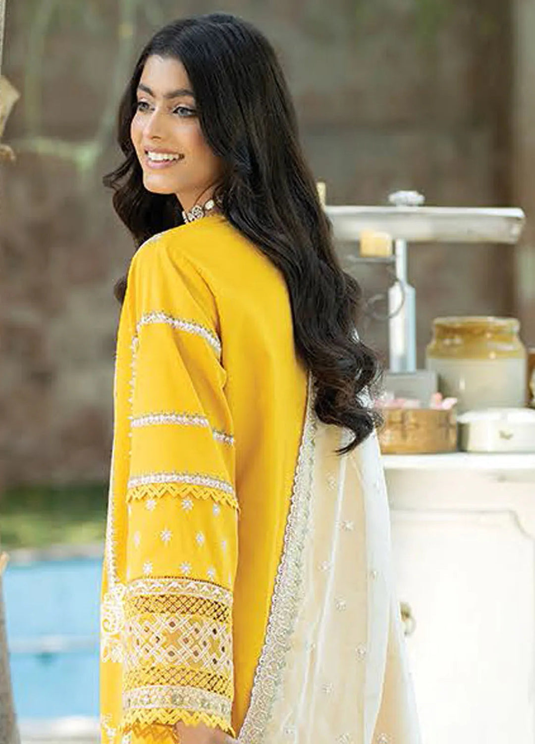 Serene Premium Embroidered Lawn Suit Unstitched 3 Piece SL-66 Zeeba - Summer Collection