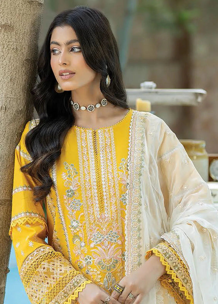 Serene Premium Embroidered Lawn Suit Unstitched 3 Piece SL-66 Zeeba - Summer Collection