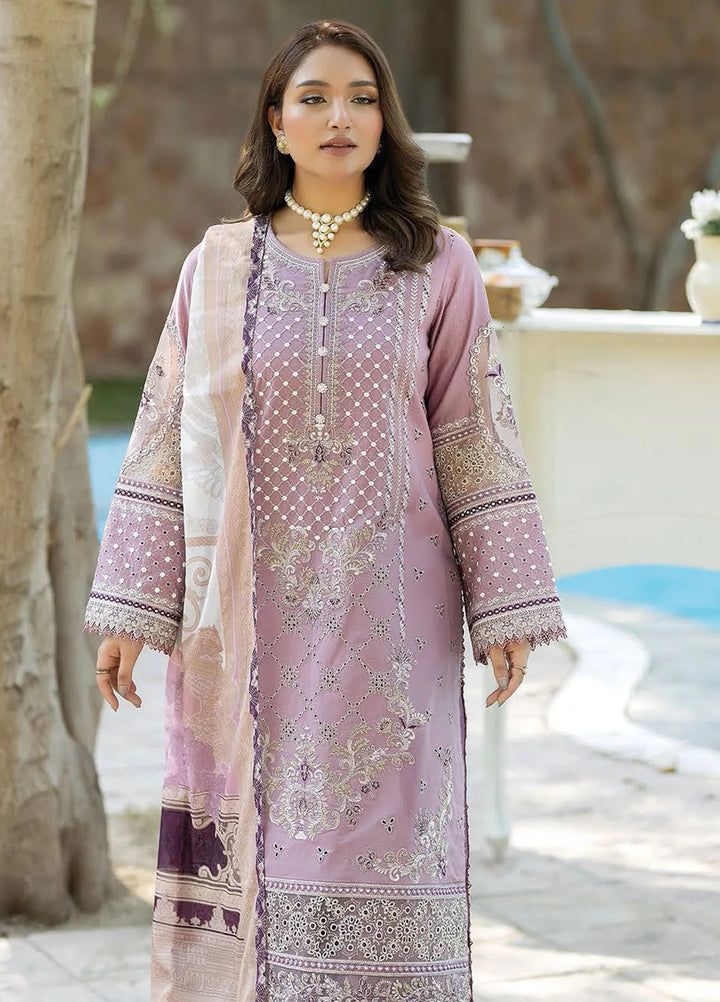 Serene Premium Embroidered Lawn Suit Unstitched 3 Piece SL-67 Khawab - Summer Collection