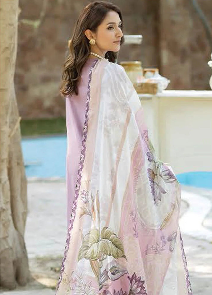 Serene Premium Embroidered Lawn Suit Unstitched 3 Piece SL-67 Khawab - Summer Collection