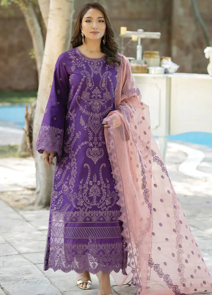 Serene Premium Embroidered Lawn Suit Unstitched 3 Piece SL-68 Gulzaar - Summer Collection