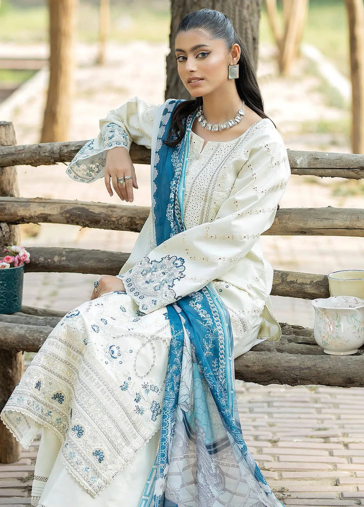 Serene Premium Embroidered Lawn Suit Unstitched 3 Piece SL-69 Nigaar - Summer Collection