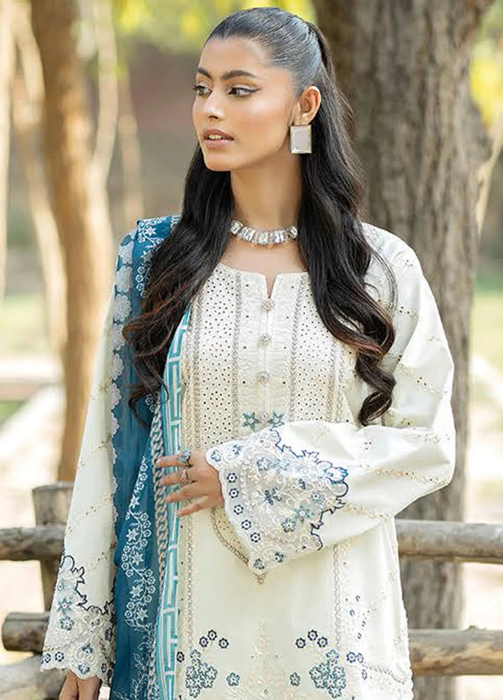 Serene Premium Embroidered Lawn Suit Unstitched 3 Piece SL-69 Nigaar - Summer Collection