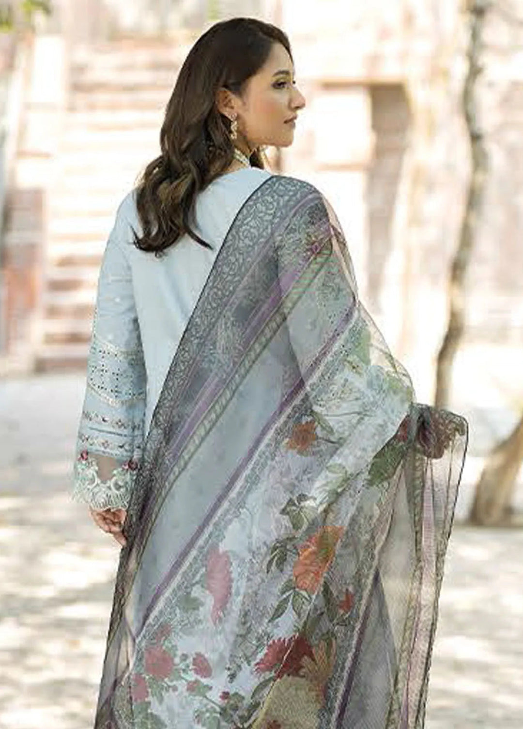 Serene Premium Embroidered Lawn Suit Unstitched 3 Piece SL-71 Zibaiish - Summer Collection