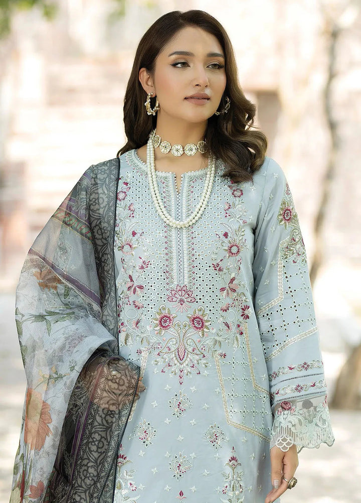 Serene Premium Embroidered Lawn Suit Unstitched 3 Piece SL-71 Zibaiish - Summer Collection