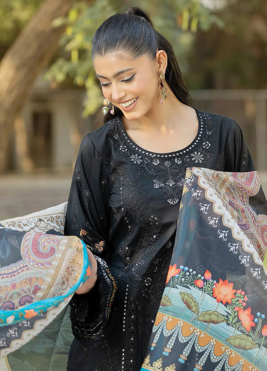 Serene Premium Embroidered Lawn Suit Unstitched 3 Piece SL-72 Jaanan - Summer Collection