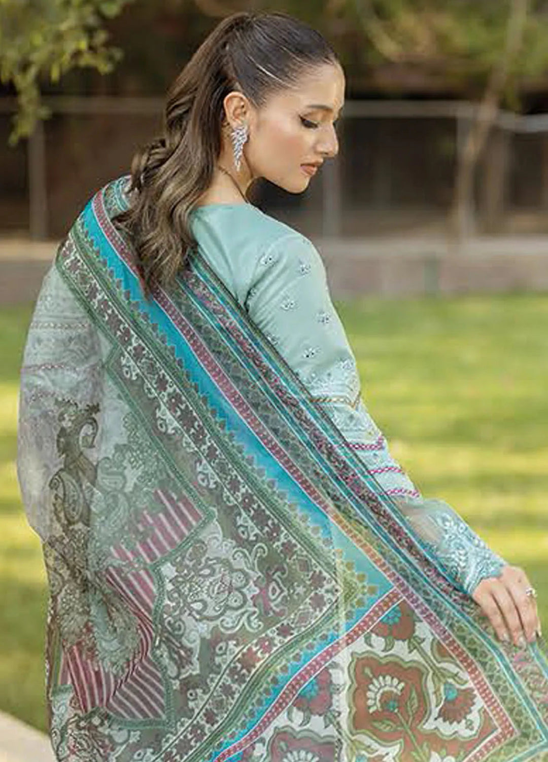 Serene Premium Embroidered Lawn Suit Unstitched 3 Piece SL-73 Zaib - Summer Collection