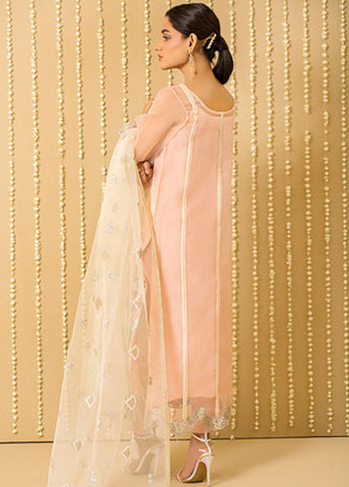 Serene Premium Pret Embroidered Organza 3 Piece SP22P SP-42 Pretty Peach