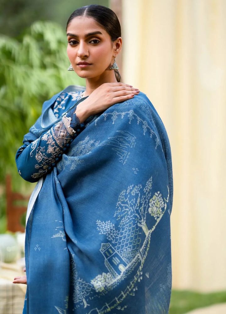 Serenity by Florent Embroidered Khaddar Suit Unstitched 3 Piece FL-05 A - Winter Collection