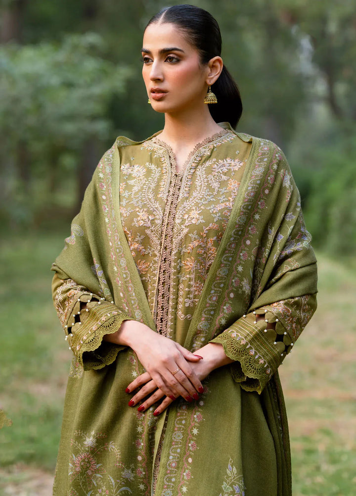 Serenity by Florent Embroidered Khaddar Suit Unstitched 3 Piece FL-06 A - Winter Collection