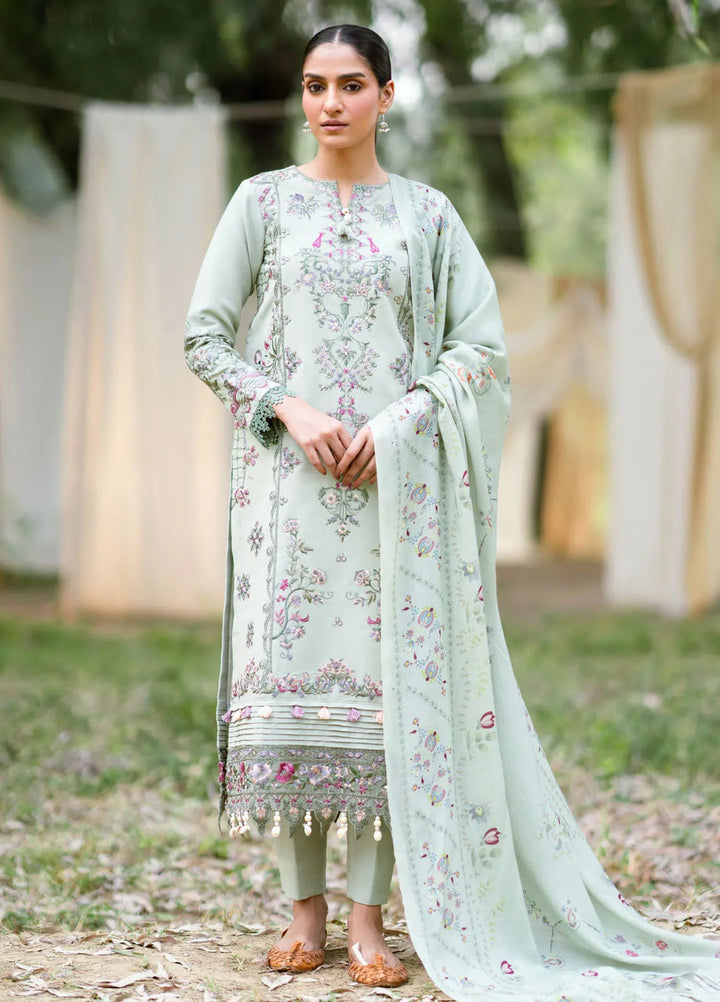 Serenity by Florent Embroidered Khaddar Suit Unstitched 3 Piece FL-08 B - Winter Collection