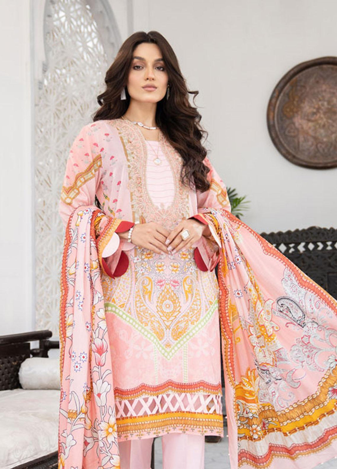 Shaad by Noorangi Embroidered Lawn Suits Unstitched 3 Piece NR22SD MarJaan - Summer Collection