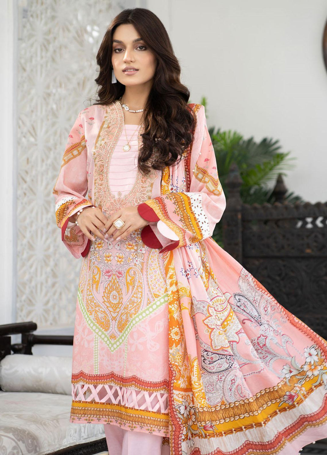 Shaad by Noorangi Embroidered Lawn Suits Unstitched 3 Piece NR22SD MarJaan - Summer Collection