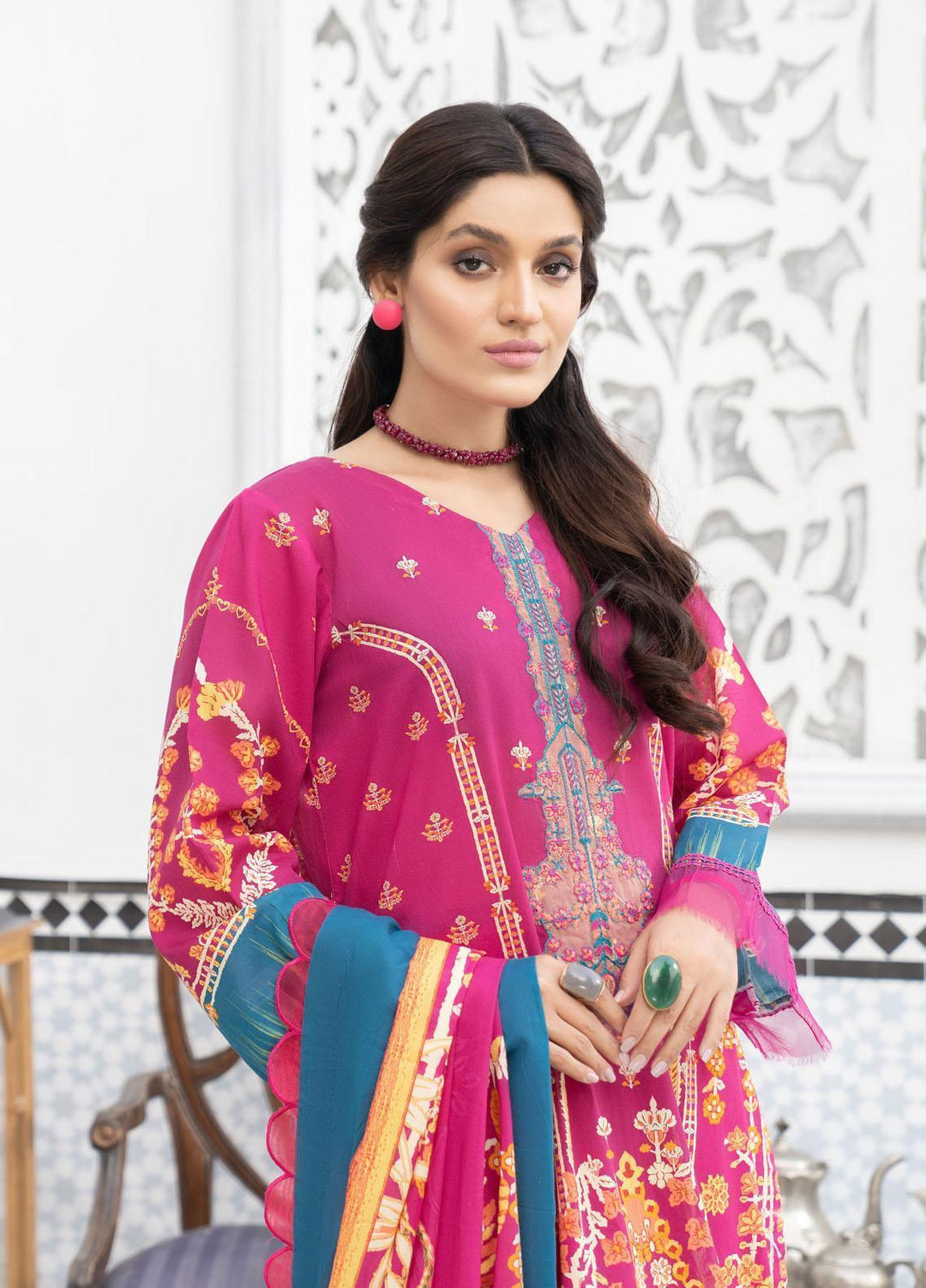 Shaad by Noorangi Embroidered Lawn Suits Unstitched 3 Piece NR22SD Anabi - Summer Collection