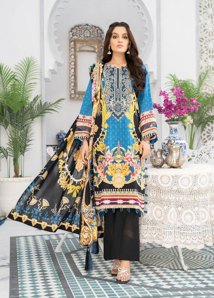 Shaad by Noorangi Embroidered Lawn Suits Unstitched 3 Piece NR22SD AMBER - Summer Collection