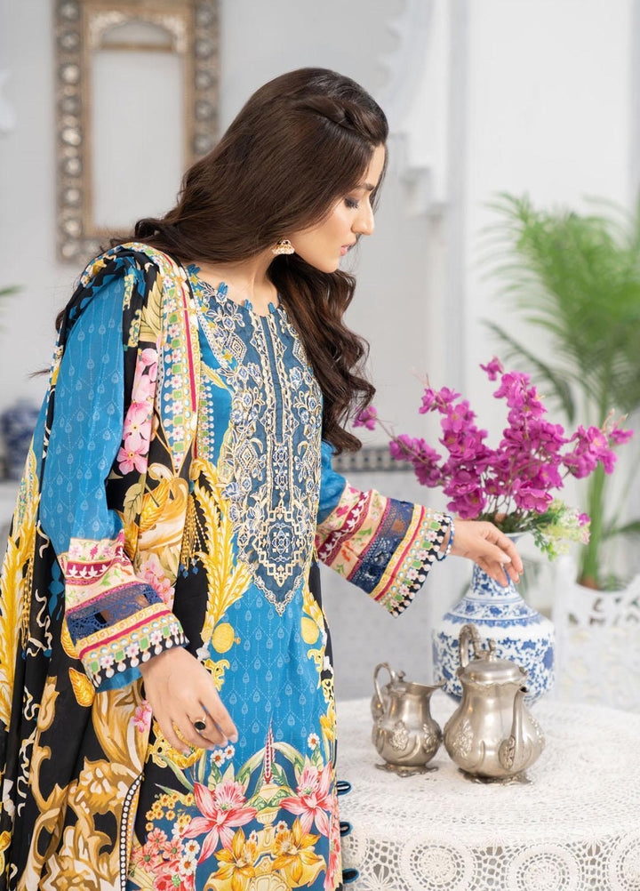 Shaad by Noorangi Embroidered Lawn Suits Unstitched 3 Piece NR22SD AMBER - Summer Collection