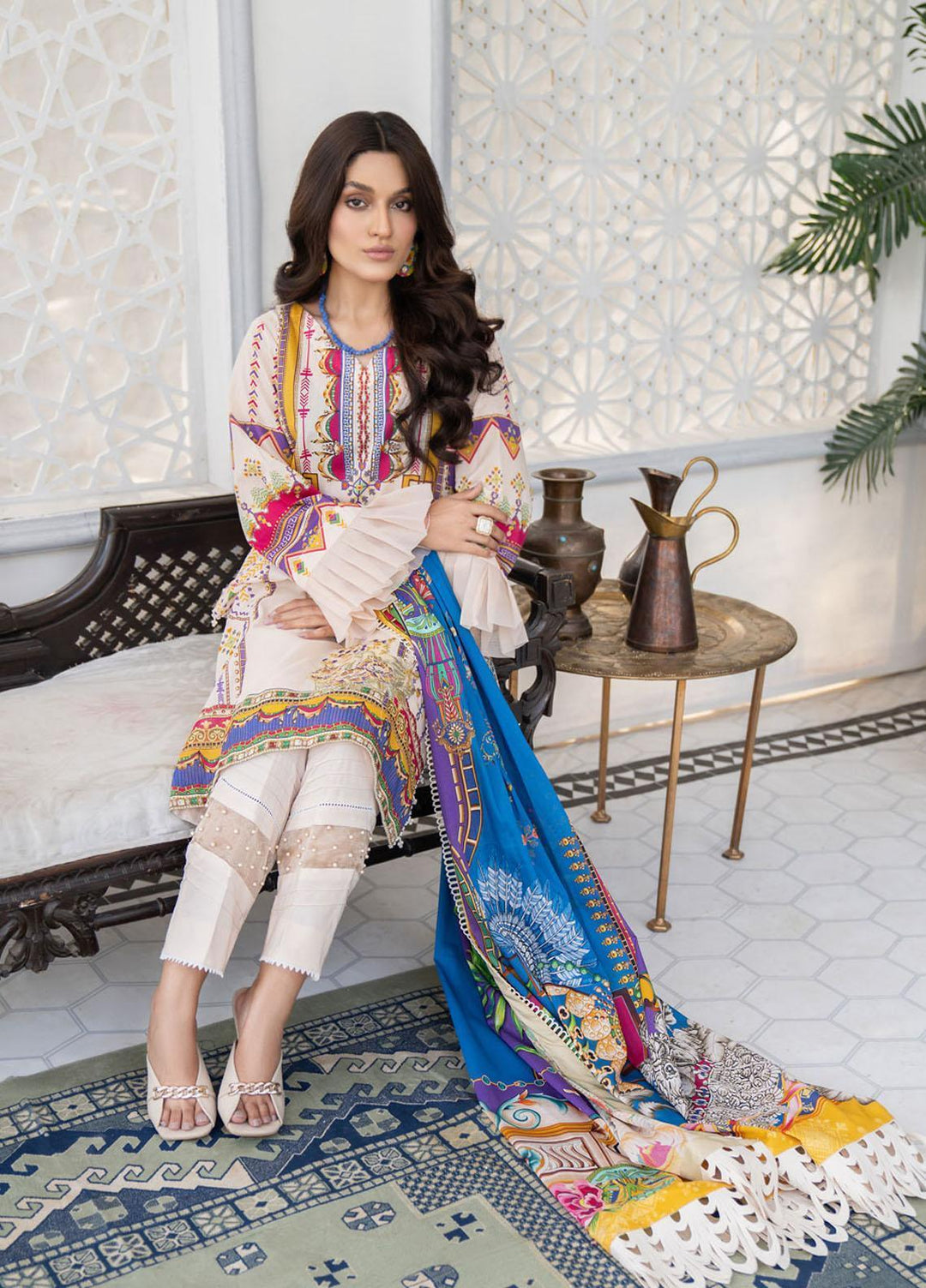 Shaad by Noorangi Embroidered Lawn Suits Unstitched 3 Piece NR22SD OUDII - Summer Collection