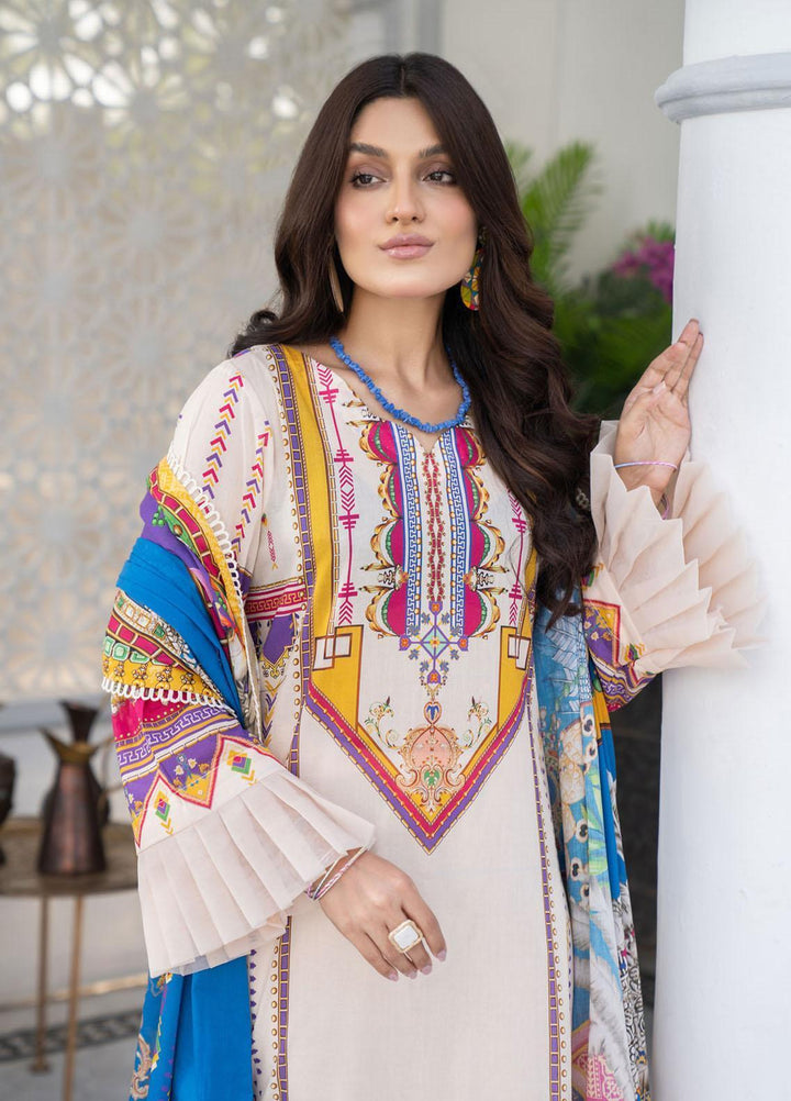 Shaad by Noorangi Embroidered Lawn Suits Unstitched 3 Piece NR22SD OUDII - Summer Collection