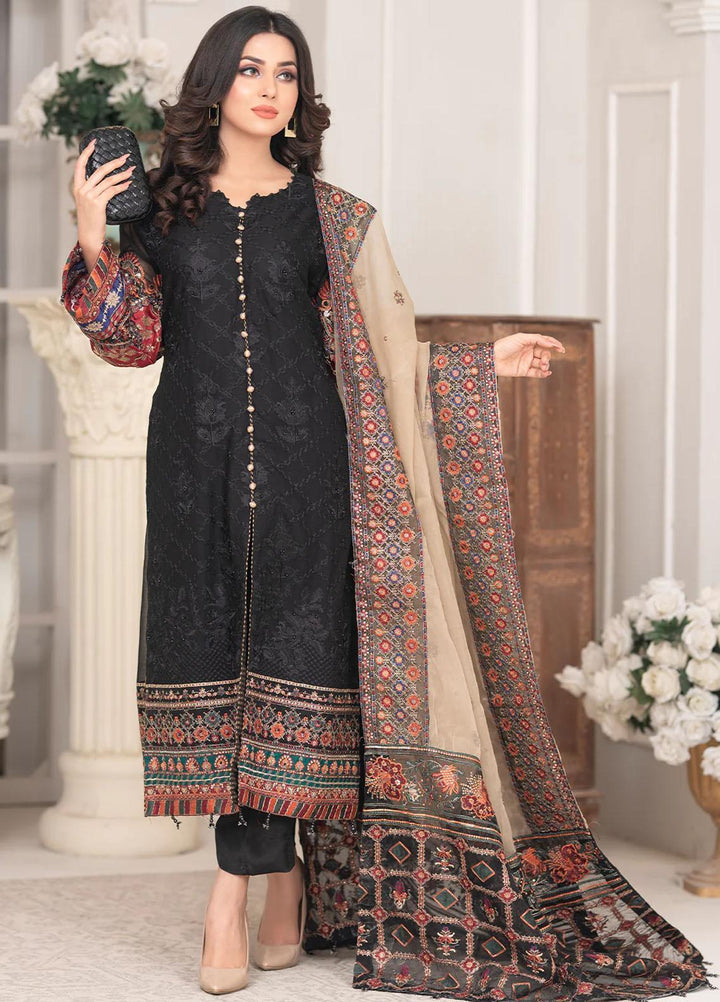 Shaadi Biyaah By Insiya Embroidered Chiffon Suits Unstitched 3 Piece INS23SB-S2 D1 - Wedding Collection