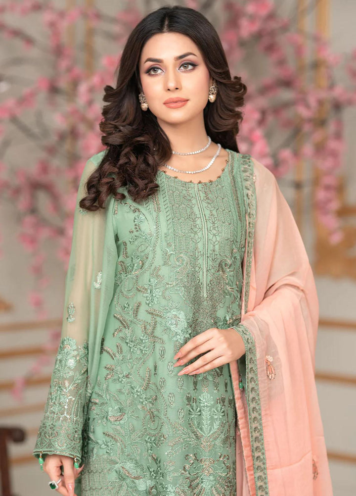 Shaadi Biyaah By Insiya Embroidered Chiffon Suits Unstitched 3 Piece INS23SB-S2 D4 - Wedding Collection