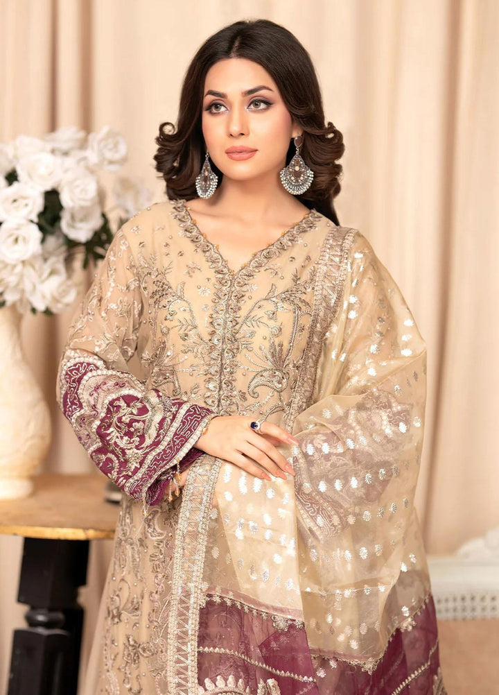 Shaadi Biyaah By Insiya Embroidered Chiffon Suits Unstitched 3 Piece INS23SB-S2 D6 - Wedding Collection