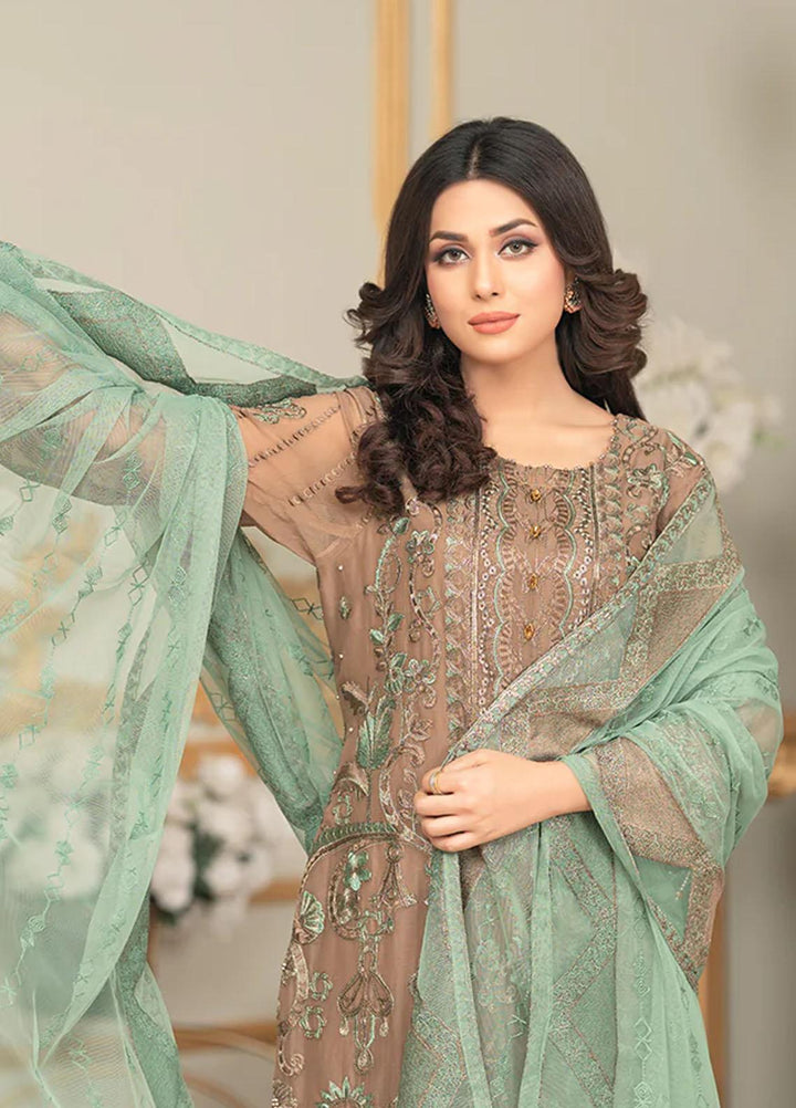 Shaadi Biyaah By Insiya Embroidered Chiffon Suits Unstitched 3 Piece INS23SB-S3 D3 - Wedding Collection