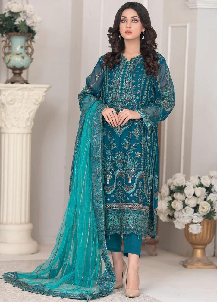Shaadi Biyaah By Insiya Embroidered Chiffon Suits Unstitched 3 Piece INS23SB-S3 D6 - Wedding Collection