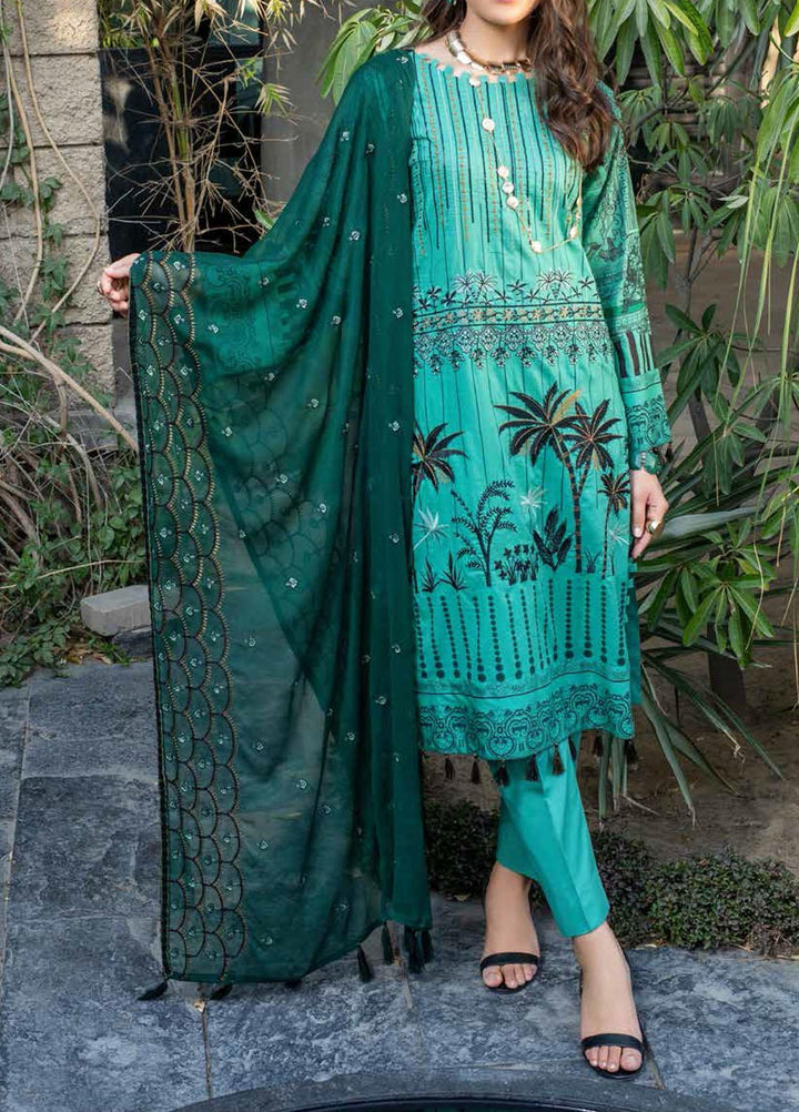Shades Of Summer By Salitex Embroidered Lawn Suits Unstitched 3 Piece ST21SF 00691B - Festive Collection