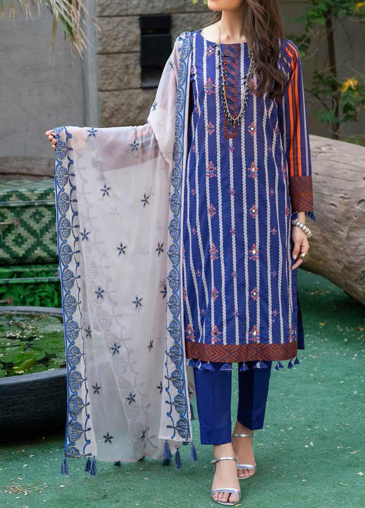 Shades Of Summer By Salitex Embroidered Lawn Suits Unstitched 3 Piece ST21SF 00696B - Festive Collection