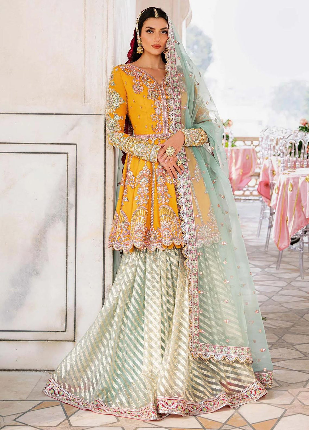 Shadmani By Akbar Aslam Embroidered Net Suits Unstitched 4 Piece AA23SH Dilaab - Luxury Collection
