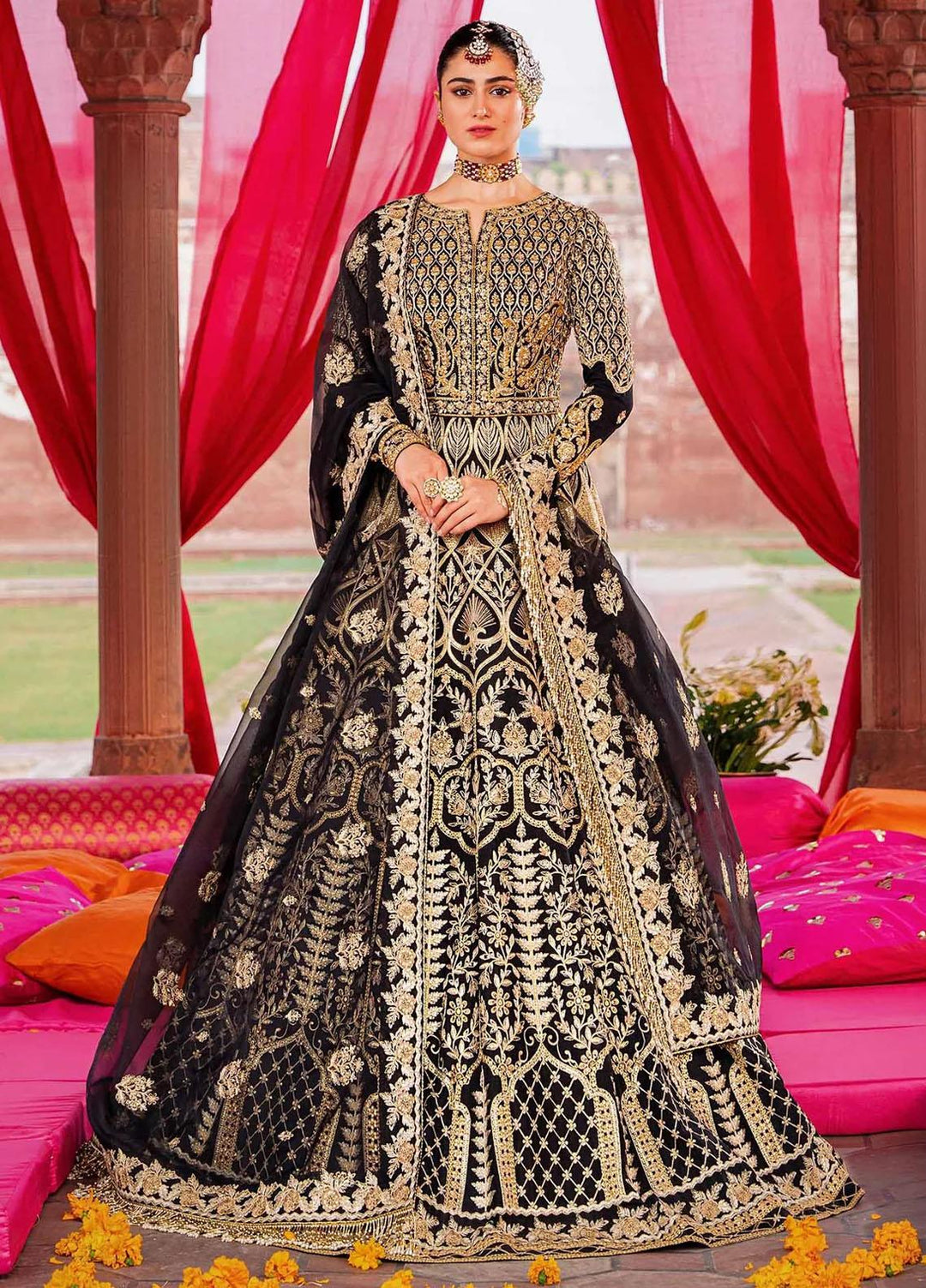 Shadmani By Akbar Aslam Embroidered Net Suits Unstitched 4 Piece AA23SH Firaaq - Luxury Collection