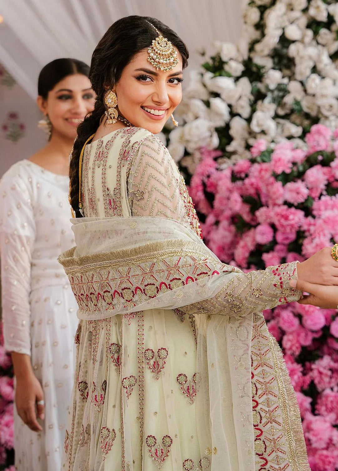 Shadmani By Akbar Aslam Embroidered Organza Suits Unstitched 4 Piece AA23SH Kaneel - Luxury Collection