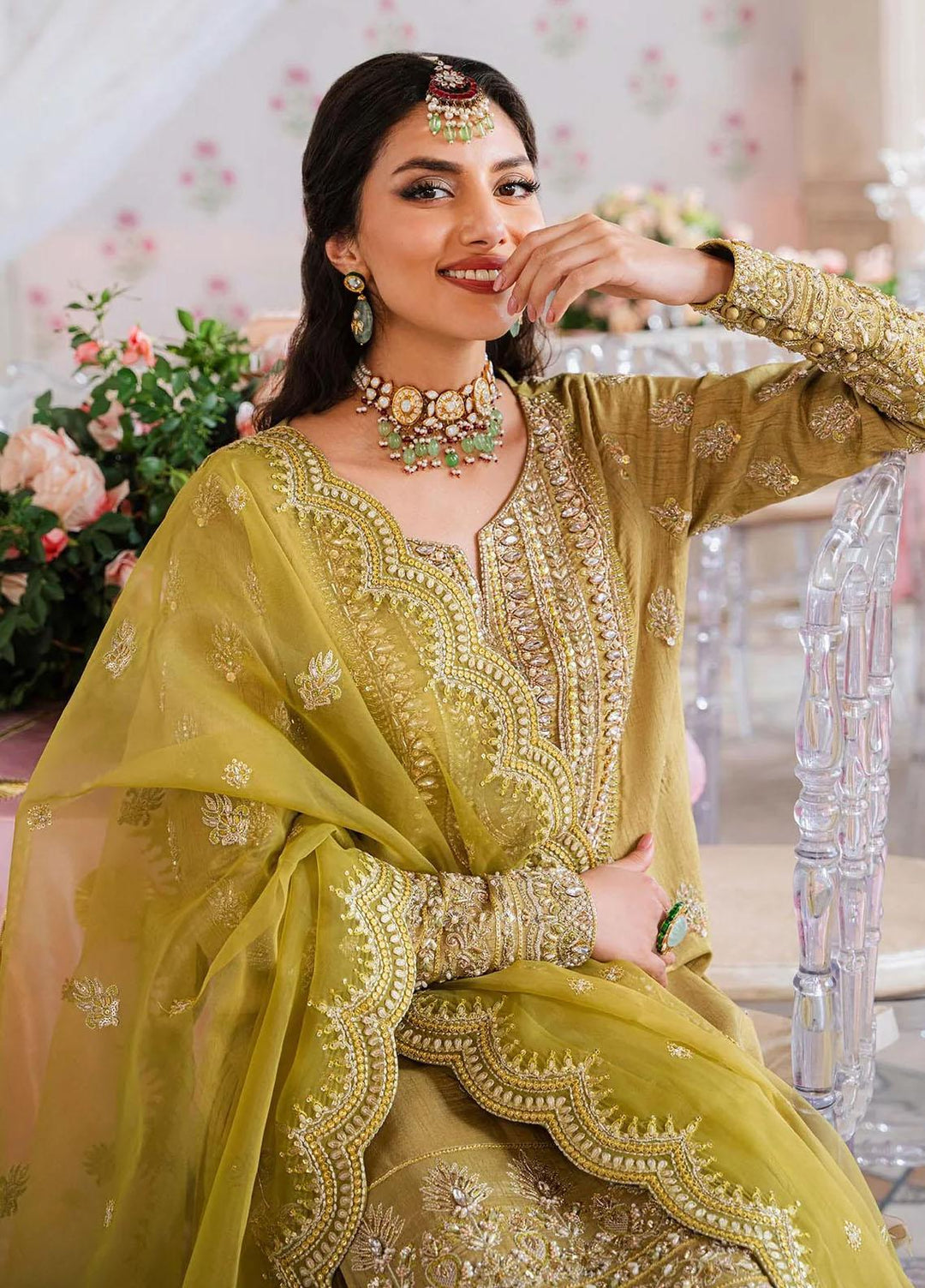 Shadmani By Akbar Aslam Embroidered Raw Silk Suits Unstitched 3 Piece AA23SH Meharzad - Luxury Collection
