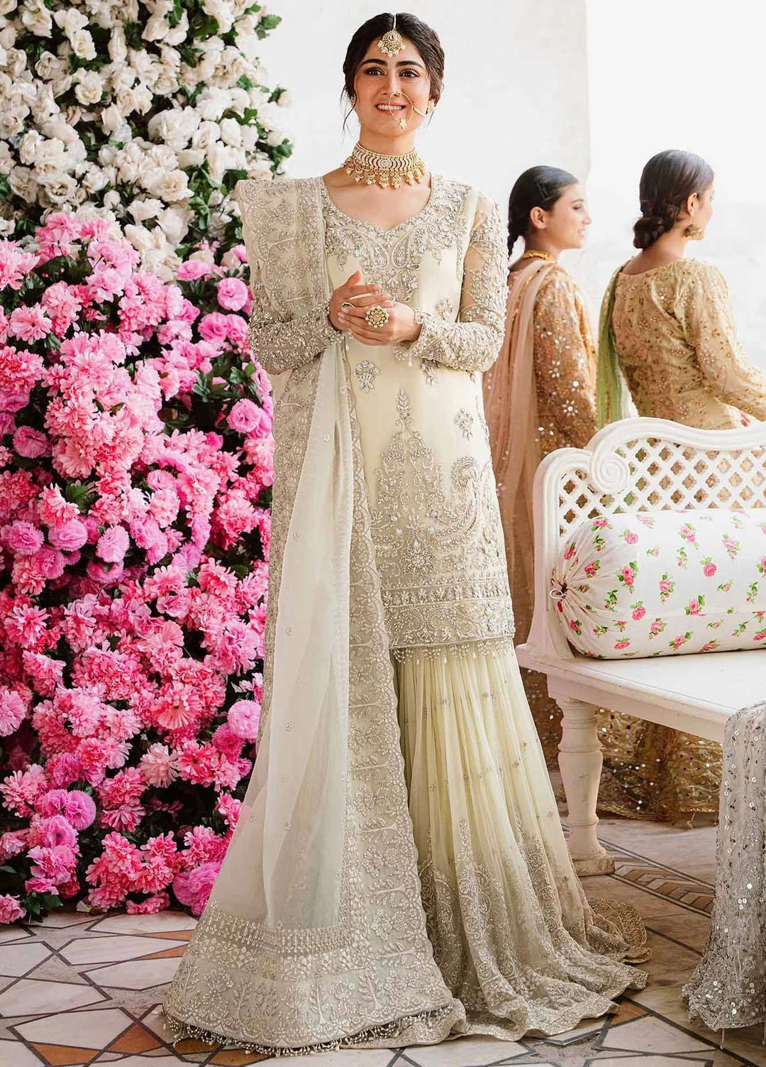 Shadmani By Akbar Aslam Embroidered Chiffon Suits Unstitched 4 Piece AA23SH Nahla - Luxury Collection