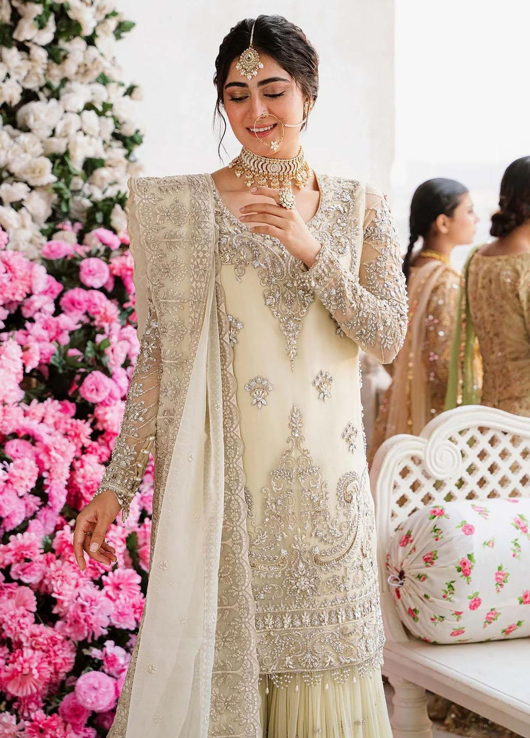 Shadmani By Akbar Aslam Embroidered Chiffon Suits Unstitched 4 Piece AA23SH Nahla - Luxury Collection