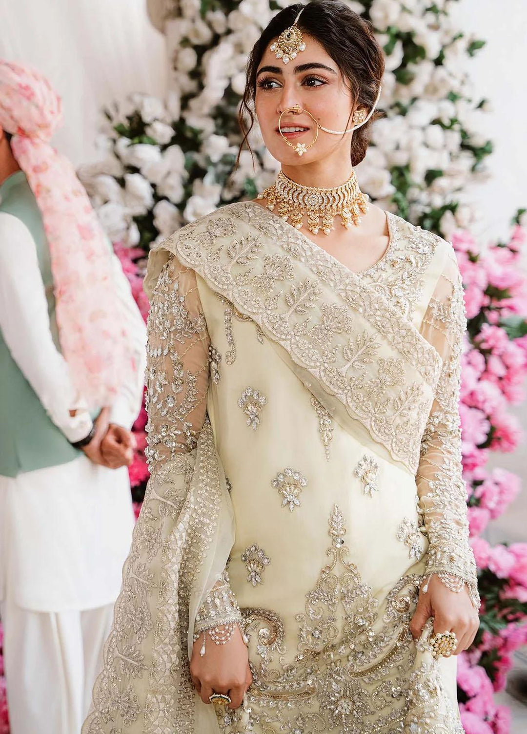 Shadmani By Akbar Aslam Embroidered Chiffon Suits Unstitched 4 Piece AA23SH Nahla - Luxury Collection