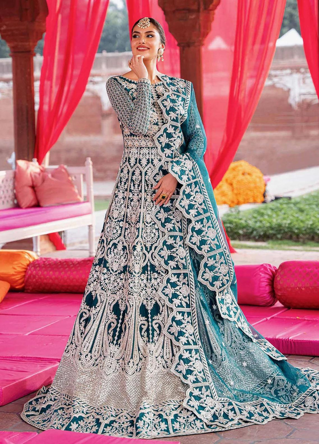 Shadmani By Akbar Aslam Embroidered Net Suits Unstitched 4 Piece AA23SH Roshan - Luxury Collection