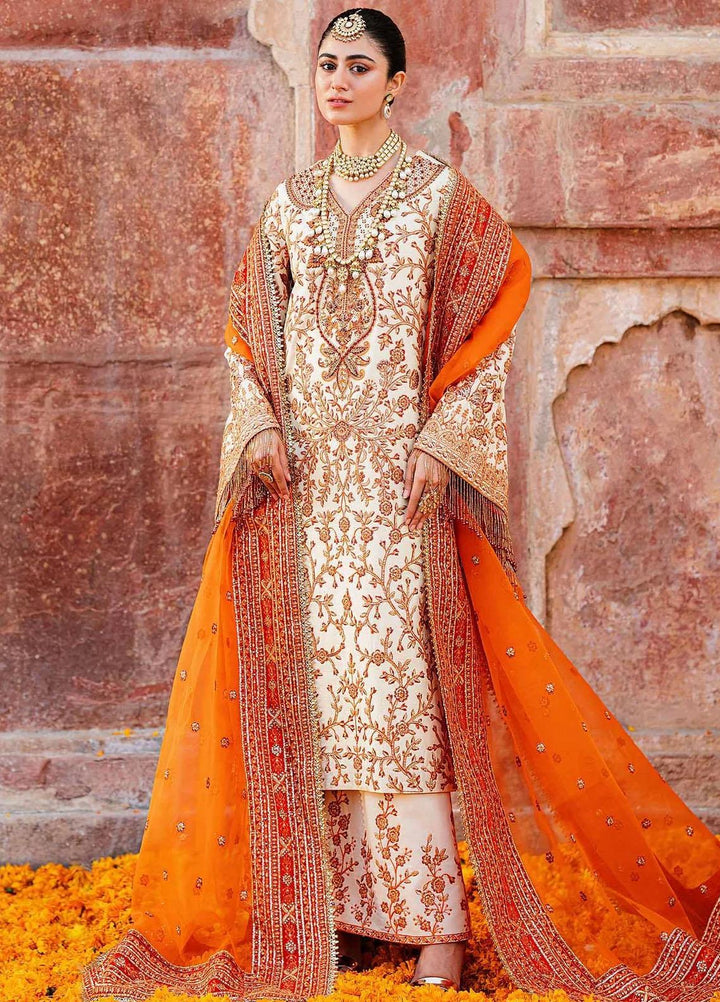 Shadmani By Akbar Aslam Embroidered Raw Silk Suits Unstitched 3 Piece AA23SH Zartaj - Luxury Collection