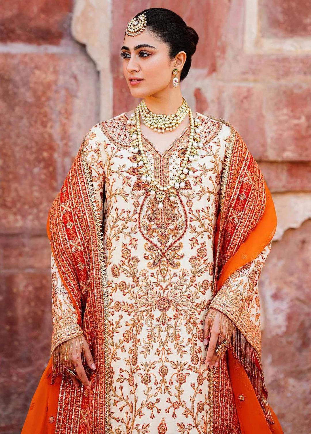 Shadmani By Akbar Aslam Embroidered Raw Silk Suits Unstitched 3 Piece AA23SH Zartaj - Luxury Collection