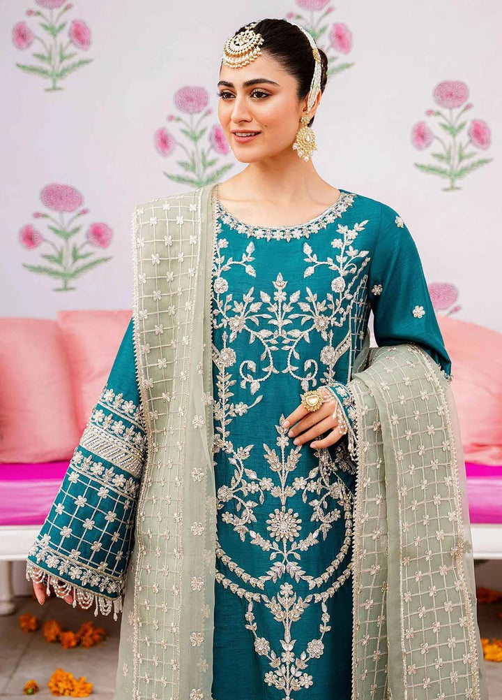 Shadmani By Akbar Aslam Embroidered Raw Silk Suits Unstitched 3 Piece AA23SH Zohra - Luxury Collection