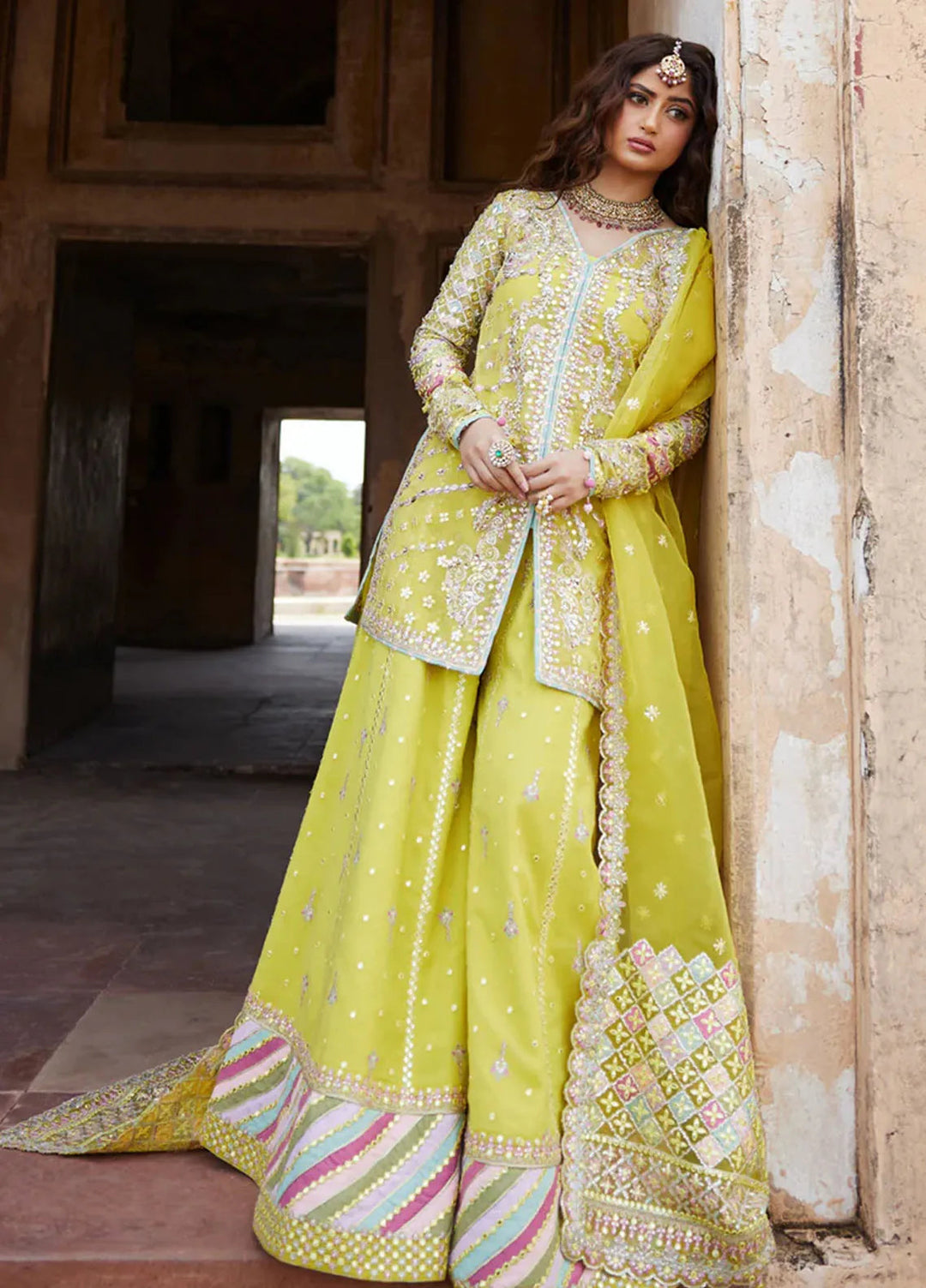 Shadmani by Qalamkar Embroidered Cotton Net Suits Unstitched 3 Piece QLM24SM Dania - Formals Collection