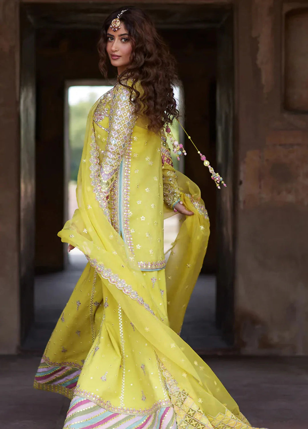 Shadmani by Qalamkar Embroidered Cotton Net Suits Unstitched 3 Piece QLM24SM Dania - Formals Collection