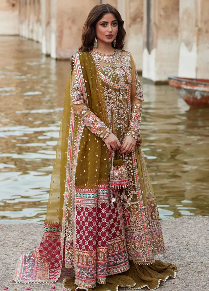 Shadmani by Qalamkar Embroidered Net Suits Unstitched 3 Piece QLM24SM Rameesha - Formals Collection