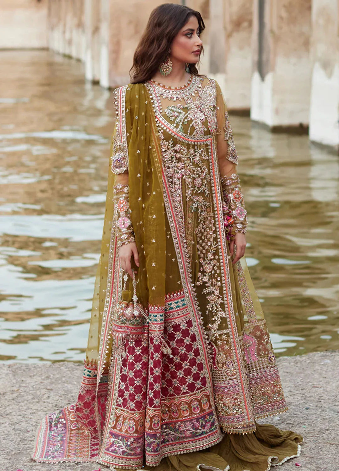 Shadmani by Qalamkar Embroidered Net Suits Unstitched 3 Piece QLM24SM Rameesha - Formals Collection