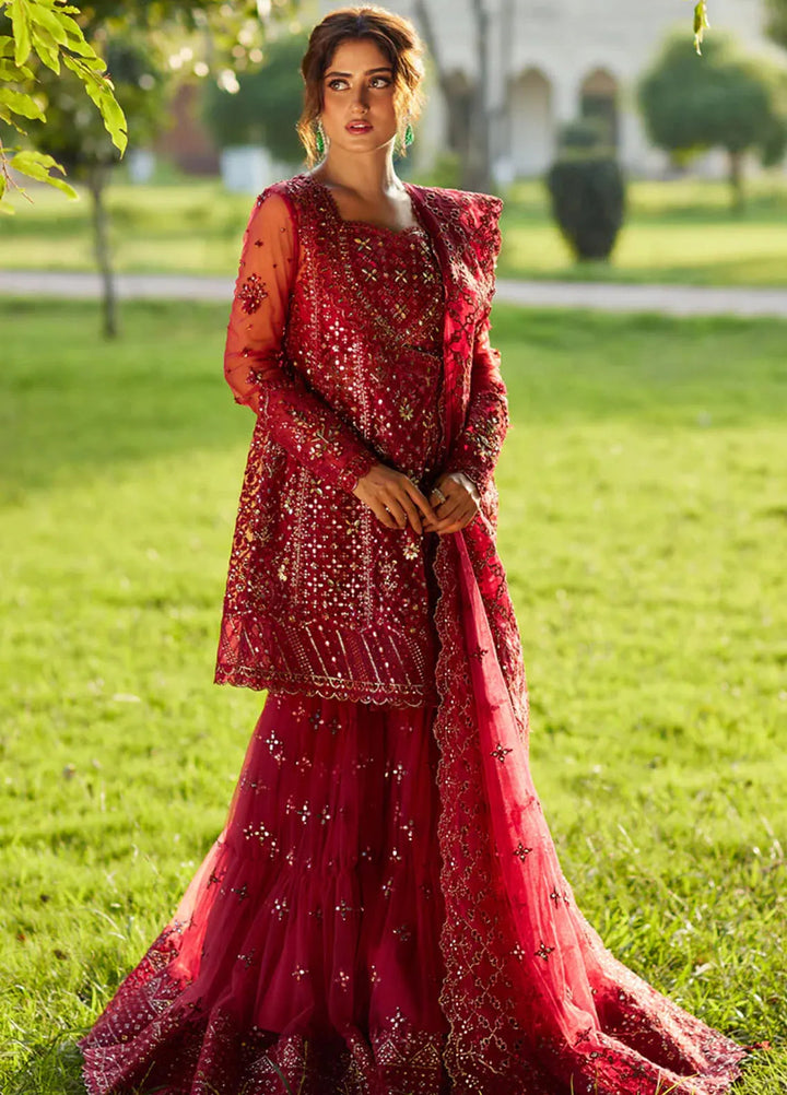 Shadmani by Qalamkar Embroidered Net Suits Unstitched 4 Piece QLM24SM Nurah - Formals Collection