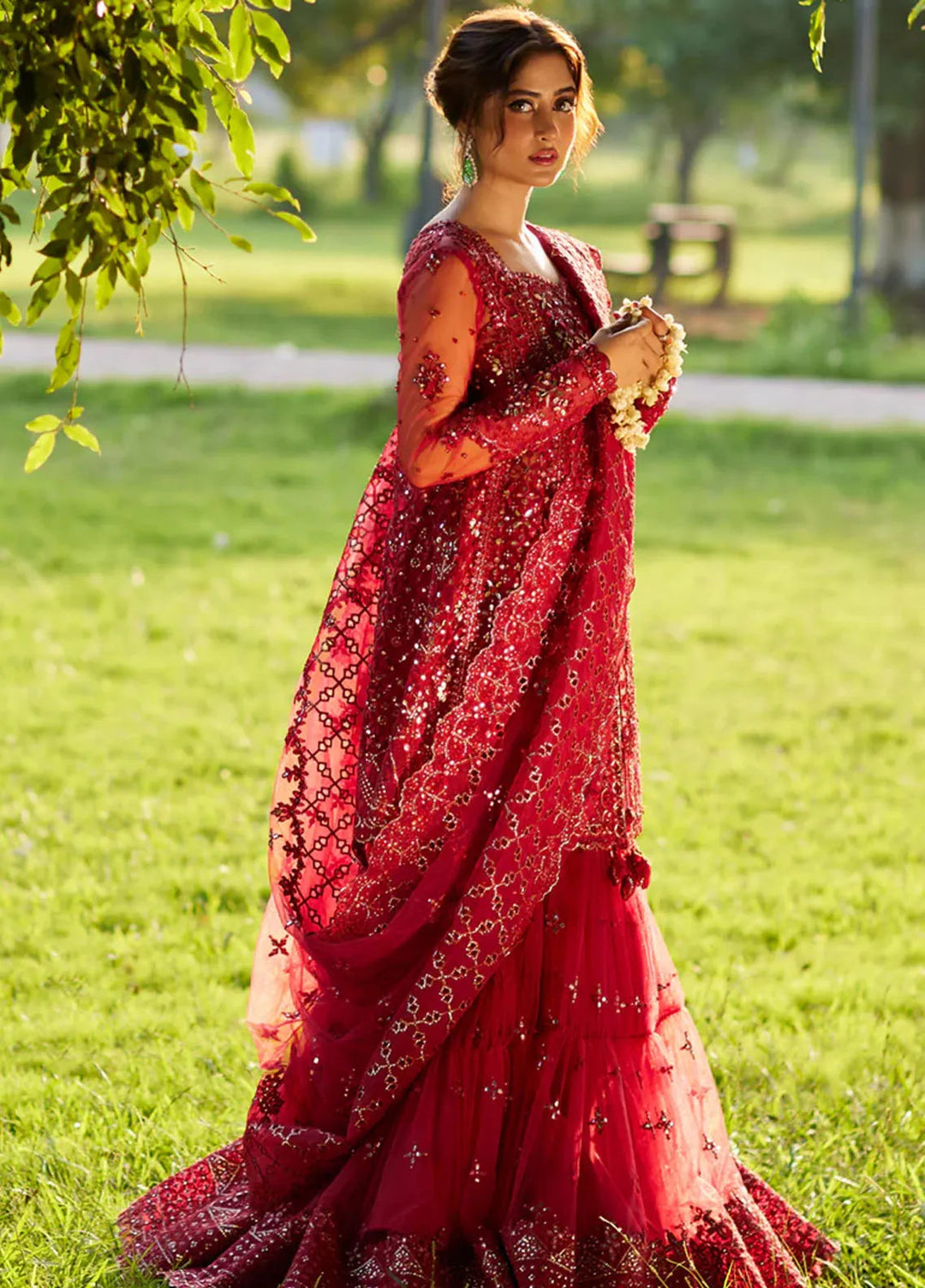 Shadmani by Qalamkar Embroidered Net Suits Unstitched 4 Piece QLM24SM Nurah - Formals Collection