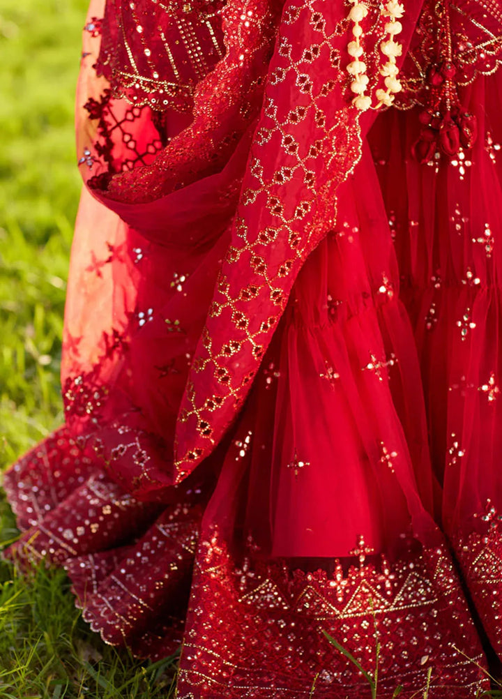 Shadmani by Qalamkar Embroidered Net Suits Unstitched 4 Piece QLM24SM Nurah - Formals Collection